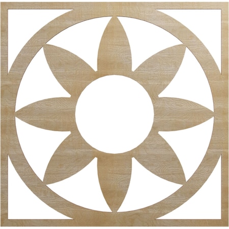 Ekena Millwork Blume Wood Fretwork Pierced Ceiling Medallion, Hickory, 26"OD x 9"ID x 3/8"T CMWP26X26X0375BLHI